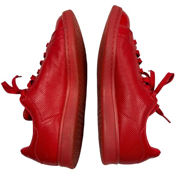Adidas Stan Smith Sneakers Scarlet Red Adicolor Lace-Up Low‎ Top Men's 9.5 Shoes - Picture 10 of 14